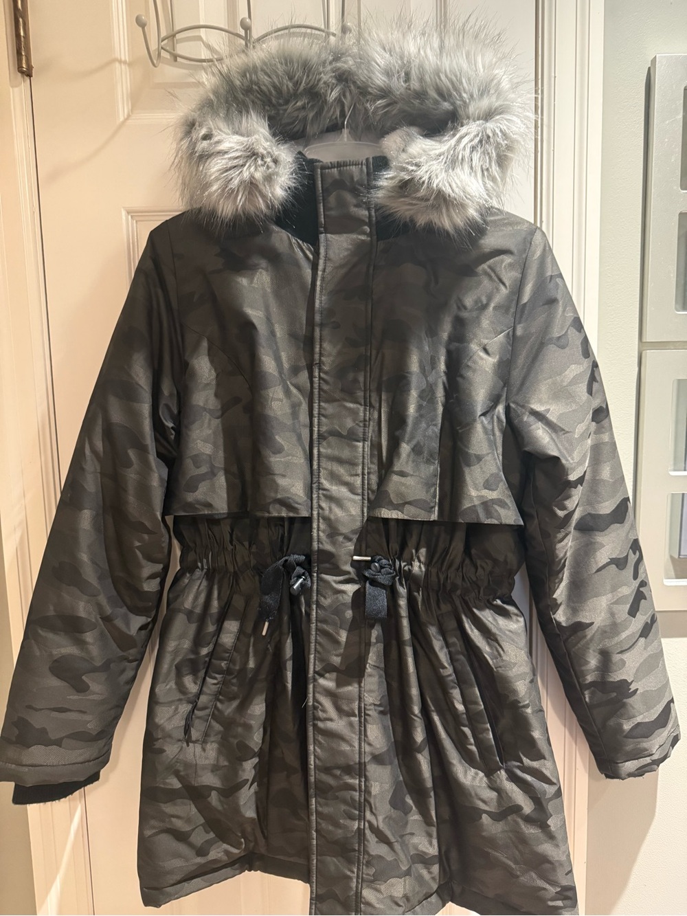 all in motion Olive Camo Faux-Fur Hooded Puffer Parka